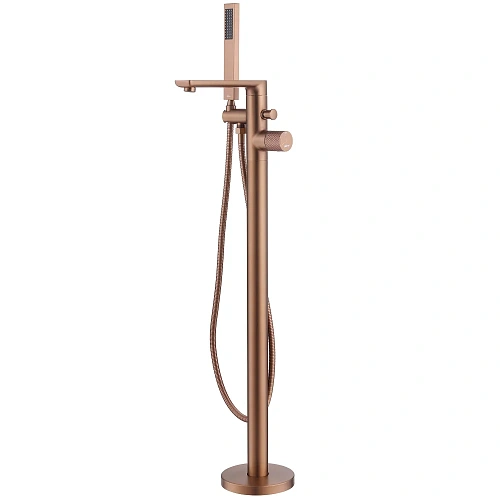 Смеситель для ванны ABBER Rund AF8715MRG напольный, розовое золото матовое Смеситель для ванны ABBER Rund AF8715MRG напольный, розовое золото матовое