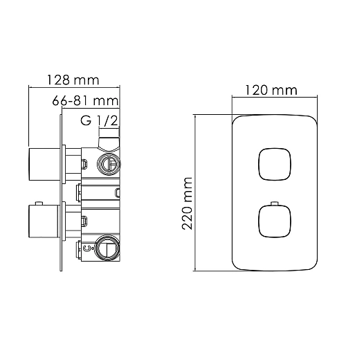 Смеситель для душа WasserKRAFT Naab 8644 Thermo термостатический хром Смеситель для душа WasserKRAFT Naab 8644 Thermo термостатический хром