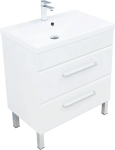 Тумба под раковину Aquanet Лукка 75 белый 00302397 напольная/подвесная Тумба под раковину Aquanet Лукка 75 белый 00302397 напольная/подвесная