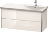 Картинка анонса товара «тумба под раковину duravit xsquare xs418902222 подвесная 121 см белая глянцевый»