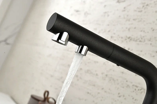 Смеситель для кухни Paulmark SERPENTINE черный Se213222-BLM Смеситель для кухни Paulmark SERPENTINE черный Se213222-BLM