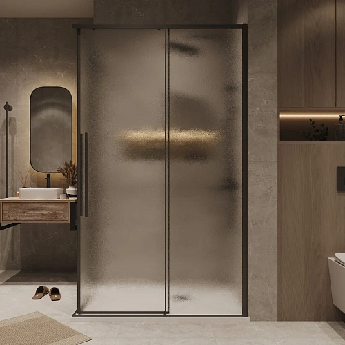 Душевой уголок GROSSMAN Galaxy 300.K33.01.9080.21.02 (90x80x195) прямоуг.,раздвиж,черн.матов,стекло шиншилла Душевой уголок GROSSMAN Galaxy 300.K33.01.9080.21.02 (90x80x195) прямоуг.,раздвиж,черн.матов,стекло шиншилла