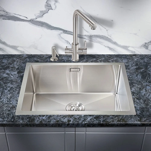 Кухонная мойка Milacio Denia 58 Steel (MC.77450) сталь нержавеющая Кухонная мойка Milacio Denia 58 Steel (MC.77450) сталь нержавеющая