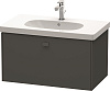 Картинка анонса товара «тумба под раковину duravit brioso br404604949 подвесная 82 см графит»