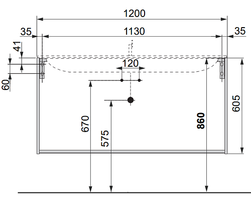 Тумба под раковину Keuco Plan 32982YY0000, 1200х605х490 мм Тумба под раковину Keuco Plan 32982YY0000, 1200х605х490 мм