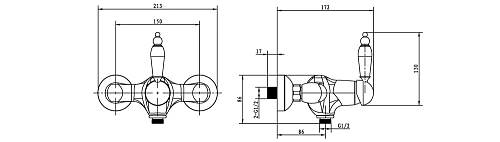 Смеситель для душа Boheme MEDICI Ripresa 304-SW с прозрачным Swarovski Смеситель для душа Boheme MEDICI Ripresa 304-SW с прозрачным Swarovski