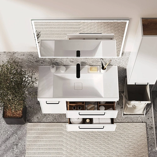 Тумба под раковину PRATO Кватро 100 см 246 03-20100-19 00 БЕЛ Тумба под раковину PRATO Кватро 100 см 246 03-20100-19 00 БЕЛ