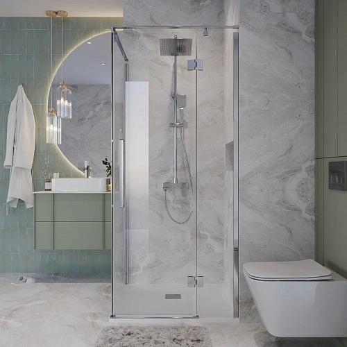 Душевой уголок Niagara Nova NG-6632-34 (100x100x195) квадратная, распашная, хром, стекло прозрачное Душевой уголок Niagara Nova NG-6632-34 (100x100x195) квадратная, распашная, хром, стекло прозрачное