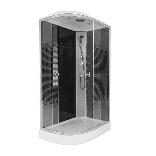 Душевая кабина Niagara NG-4512-14L BLACK (1200х800х2150) низкий поддон (13см) стекло мозаика 45121453L Душевая кабина Niagara NG-4512-14L BLACK (1200х800х2150) низкий поддон (13см) стекло мозаика 45121453L