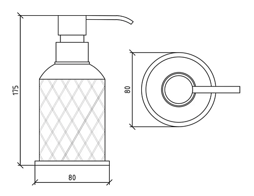 Дозатор жидкого мыла Boheme Murano Cristal 10227 Дозатор жидкого мыла Boheme Murano Cristal 10227