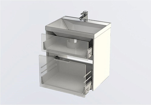 Тумба под раковину Aquanet Латина 60 белый (2 ящика) 00179934 Тумба под раковину Aquanet Латина 60 белый (2 ящика) 00179934