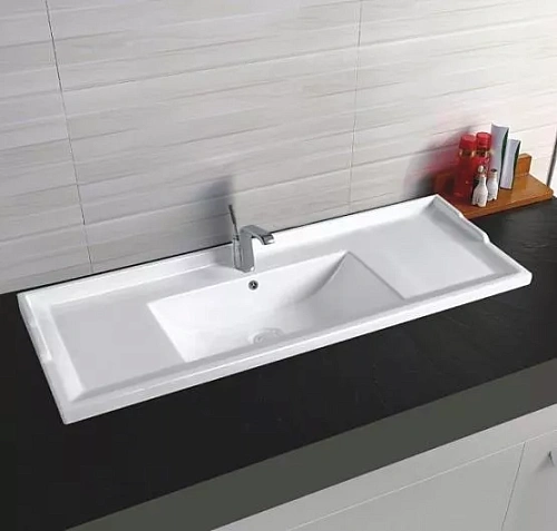 Раковина CeramaLux NYJ840-100 врезная, белый Раковина CeramaLux NYJ840-100 врезная, белый