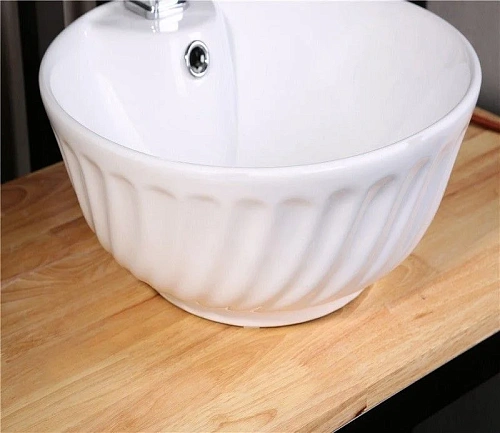 Раковина CeramaLux 9074 накладная, белый Раковина CeramaLux 9074 накладная, белый