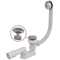 Слив-перелив Alcaplast A504CKM-120 click/clack металл Слив-перелив Alcaplast A504CKM-120 click/clack металл