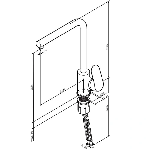 Смеситель для кухни AM.PM Like F8005022 черный Смеситель для кухни AM.PM Like F8005022 черный