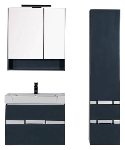 Комплект мебели Aquanet Виго 80 сине-серый 00183673 Комплект мебели Aquanet Виго 80 сине-серый 00183673