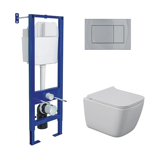 Комплект инсталляции BERGES АТОМ 410 с клавишей смыва Atom хром глянец, унитазом QUATTRO S Rimless 49 см и сиденьем микролифт, быстросъём 043364 Комплект инсталляции BERGES АТОМ 410 с клавишей смыва Atom хром глянец, унитазом QUATTRO S Rimless 49 см и сиденьем микролифт, быстросъём 043364