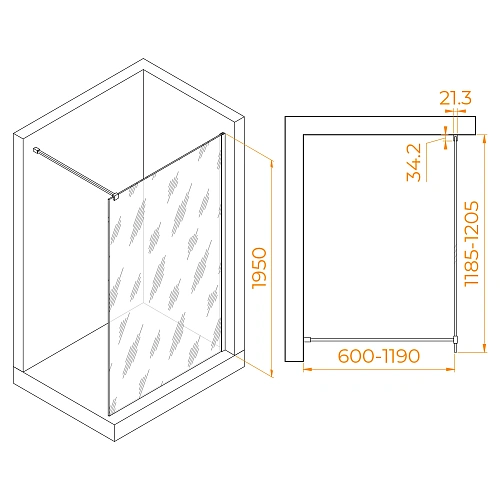 Душевая перегородка RGW Walk In WA-001 1200 мм 351000112-11 хром, Easy Clean Душевая перегородка RGW Walk In WA-001 1200 мм 351000112-11 хром, Easy Clean