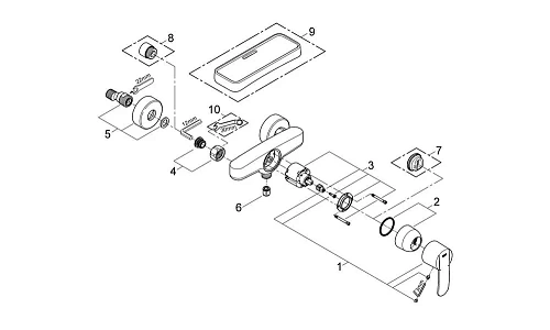 Смеситель для душа GROHE Wave Cosmopolitan, хром (23208000) Смеситель для душа GROHE Wave Cosmopolitan, хром (23208000)