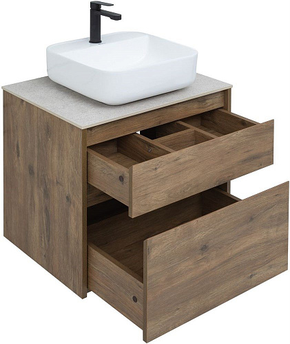 Тумба под раковину Aquanet Nova Lite 60 дуб рустикальный (2 ящика) 00249512 Тумба под раковину Aquanet Nova Lite 60 дуб рустикальный (2 ящика) 00249512