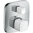 Смеситель для ванны Hansgrohe PuraVida 15775400, белый/хром термостатический Смеситель для ванны Hansgrohe PuraVida 15775400, белый/хром термостатический