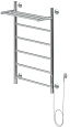 Полотенцесушитель электрический Aquanet Mauro 80х50 Тэн справа , с полкой 00282007 Полотенцесушитель электрический Aquanet Mauro 80х50 Тэн справа , с полкой 00282007