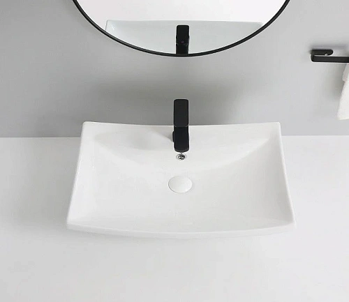 Раковина CeramaLux 9111 накладная, белый Раковина CeramaLux 9111 накладная, белый