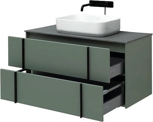 Тумба под раковину Allen Brau Reality 100 1.32007.CGM олива матовый Тумба под раковину Allen Brau Reality 100 1.32007.CGM олива матовый