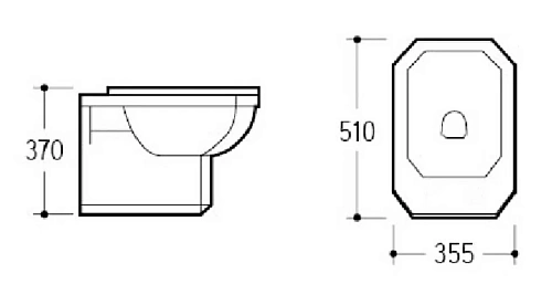 Биде подвесное BohemeVogue 945 Биде подвесное BohemeVogue 945