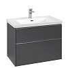 Картинка анонса товара «тумба под раковину villeroy &amp; boch subway 3.0 с подсветкой graphite / graphite c574l0vr»