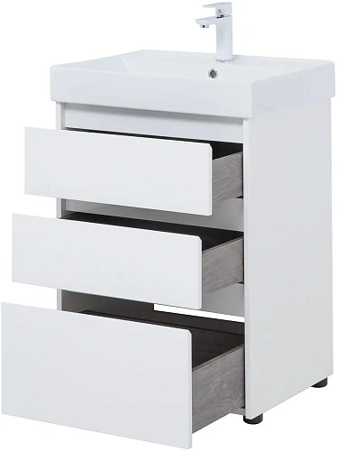 Тумба под раковину Aquanet Nova Lite 60 белый глянец (3 ящика) 00302469 Тумба под раковину Aquanet Nova Lite 60 белый глянец (3 ящика) 00302469