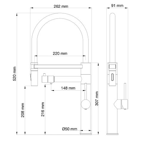 Смеситель для кухни Wonzon & Woghand с гибким изливом и подключением фильтра, брашированное золото (WW-88458007-BG) Смеситель для кухни Wonzon & Woghand с гибким изливом и подключением фильтра, брашированное золото (WW-88458007-BG)