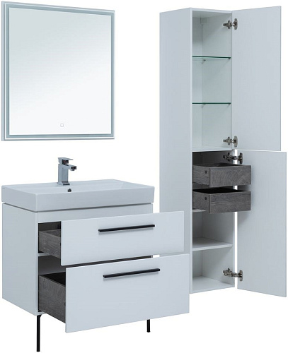 Тумба под раковину Aquanet Nova 75 белый (2 ящика) 00242262 Тумба под раковину Aquanet Nova 75 белый (2 ящика) 00242262