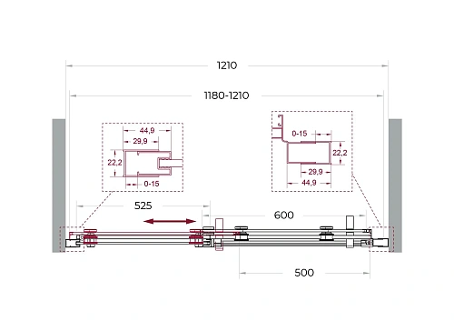 Душевая дверь BelBagno MARINO-2-BF-1-120-C-GM 120 см, профиль оружейная сталь, стекло прозрачное Душевая дверь BelBagno MARINO-2-BF-1-120-C-GM 120 см, профиль оружейная сталь, стекло прозрачное