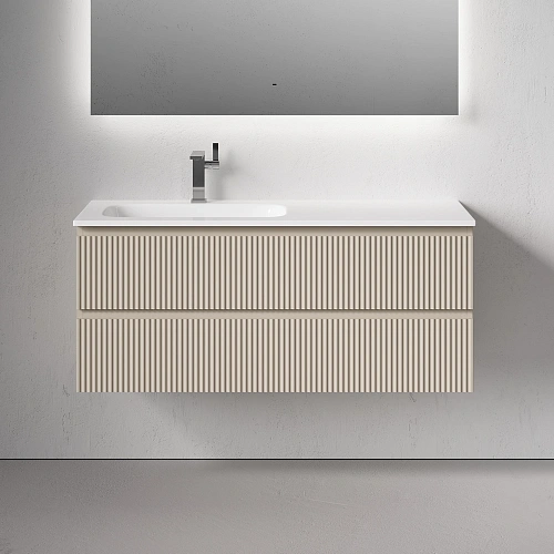 Тумба под раковину SANCOS Snob SNR120LCE R левая 1195х445х500 Beige Soft подвесная Тумба под раковину SANCOS Snob SNR120LCE R левая 1195х445х500 Beige Soft подвесная