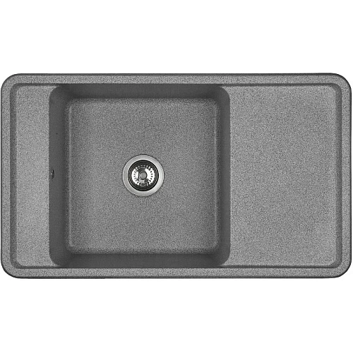 Кухонная мойка Aquaton Беллис 87 1A724832BS230 из литого мрамора, серый Кухонная мойка Aquaton Беллис 87 1A724832BS230 из литого мрамора, серый