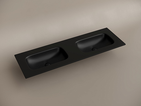 Раковина Ceramica Nova Grace CN7022MBwx мебельная 1410x457x137 с двумя чашами без отверстий под смеситель, черный матовый Раковина Ceramica Nova Grace CN7022MBwx мебельная 1410x457x137 с двумя чашами без отверстий под смеситель, черный матовый