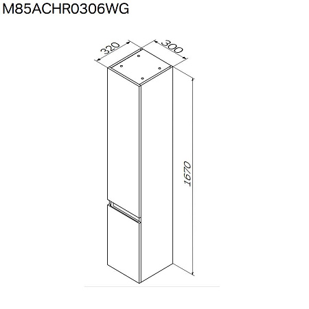 Шкаф-пенал AM.PM X-Joy M85ACHR0306WG подвесной, правый, 30 см, белый Шкаф-пенал AM.PM X-Joy M85ACHR0306WG подвесной, правый, 30 см, белый