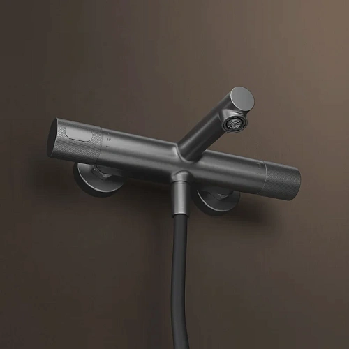 Смеситель для ванны IDDIS Duna (DUNGM02i74WA) с термостатом, графит матовый Смеситель для ванны IDDIS Duna (DUNGM02i74WA) с термостатом, графит матовый