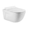 Унитаз подвесной AQUATEK ДИВА AQ2012-00 510x350x360мм безободковый, тонкое сиденье Soft Close Унитаз подвесной AQUATEK ДИВА AQ2012-00 510x350x360мм безободковый, тонкое сиденье Soft Close
