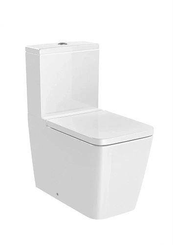 Чаша напольного унитаза Roca Inspira Square 645, Rimless, BTW, белый 342536000 Чаша напольного унитаза Roca Inspira Square 645, Rimless, BTW, белый 342536000
