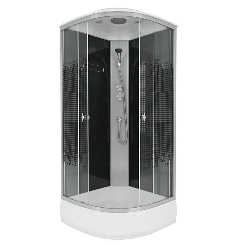 Душевая кабина Niagara NG-3504-14BLACK (900х900х2150) средний поддон (26см) стекло мозаика 3504 Душевая кабина Niagara NG-3504-14BLACK (900х900х2150) средний поддон (26см) стекло мозаика 3504