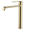 Картинка анонса товара «смеситель для раковины aquame asti aqm6414bg brushed gold»