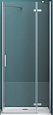 Детальная картинка товара «душевая дверь belbagno kraft 90 kraft-60/30-c-cr-r правая, профиль хром/стекло прозрачное»