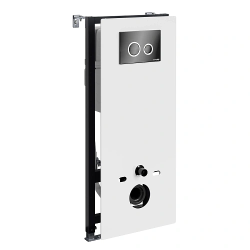 Инсталляция для унитаза WasserKRAFT Abens 20TLT.010.ME.WH.PB01 с клавишей смыва черный Инсталляция для унитаза WasserKRAFT Abens 20TLT.010.ME.WH.PB01 с клавишей смыва черный