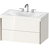 Картинка анонса товара «тумба с раковиной duravit xviu xv4615tb122c 80 см белый глянцевый»
