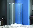 Детальная картинка товара «душевая дверь ceramalux cl1006-100 распашная трапецевидная, хром»
