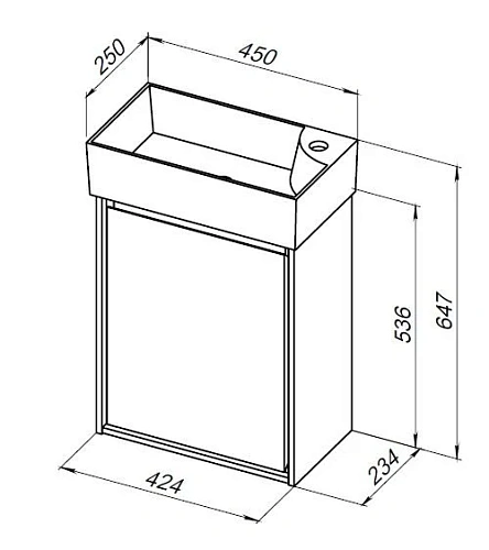 Тумба под раковину Aquanet Милан 45 дуб рошелье 00339964 подвесная Тумба под раковину Aquanet Милан 45 дуб рошелье 00339964 подвесная