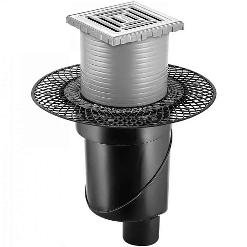 Душевой трап BERGES PLATZ Uno 100х100, матовый хром, S-сифон D50/105 H50 вертикальный 090069 Душевой трап BERGES PLATZ Uno 100х100, матовый хром, S-сифон D50/105 H50 вертикальный 090069