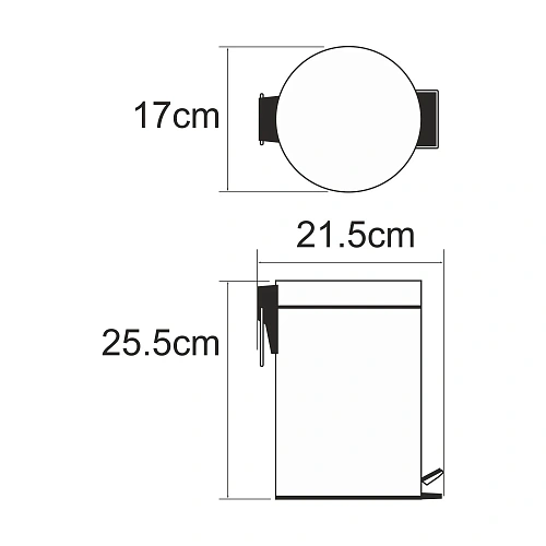 Корзина для мусора WasserKRAFT K-633LIGHT BRONZE 3L K-633LB светлая бронза Корзина для мусора WasserKRAFT K-633LIGHT BRONZE 3L K-633LB светлая бронза